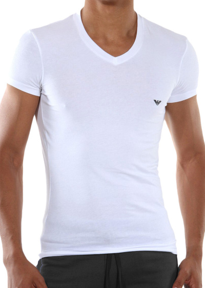 Pánske tričko Emporio Armani 110810 CC729 biela S Čierna