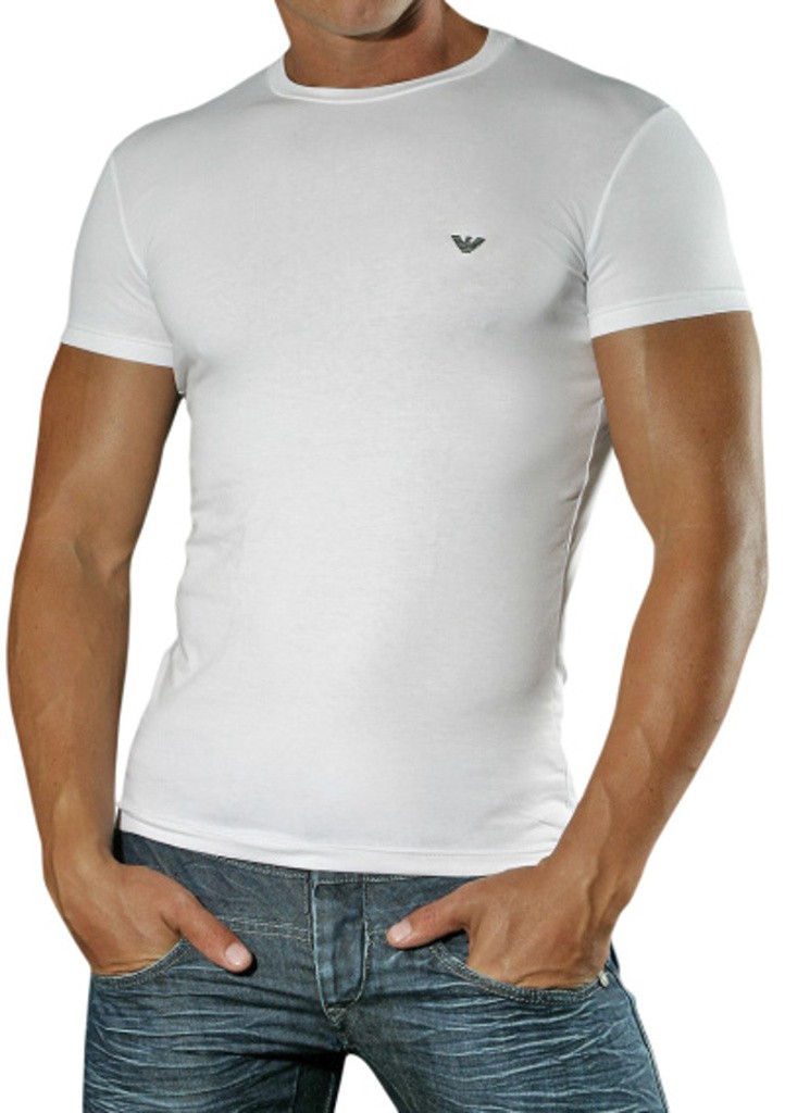 Pánske tričko Emporio Armani 111035 CC729 L Biela