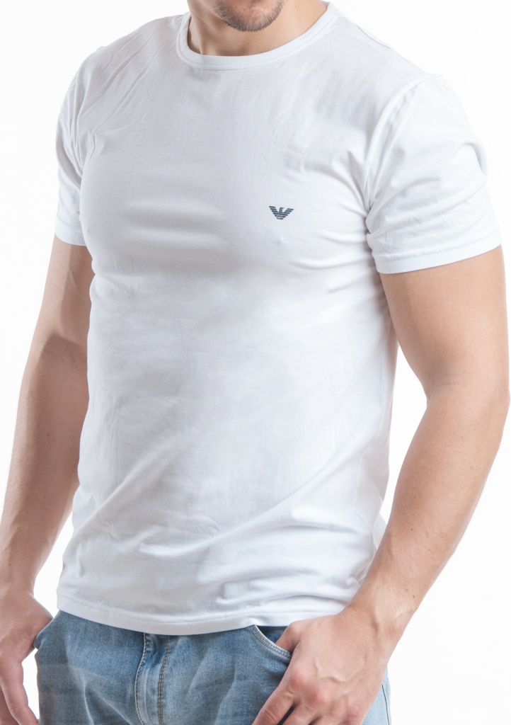 Pánske tričko Emporio Armani 111267 CC717 biela S Biela