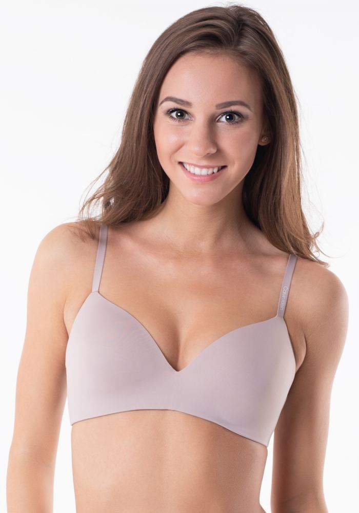 Bezkosticová podprsenka Calvin Klein QF4081E 85 C Pudrová