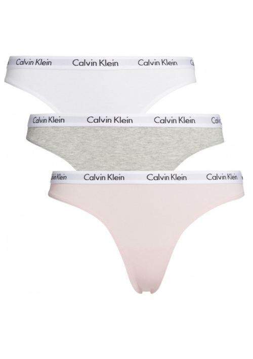 Dámska tangá Calvin Klein QD3587 3PACK XY3 L Mix