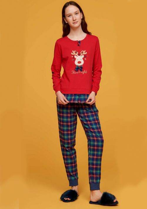 Dámske pyžamo Noidinotte FA6878 L Červená