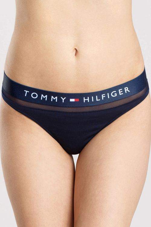 Dámske tanga Tommy Hilfiger UW0UW00064 M Tm. modrá