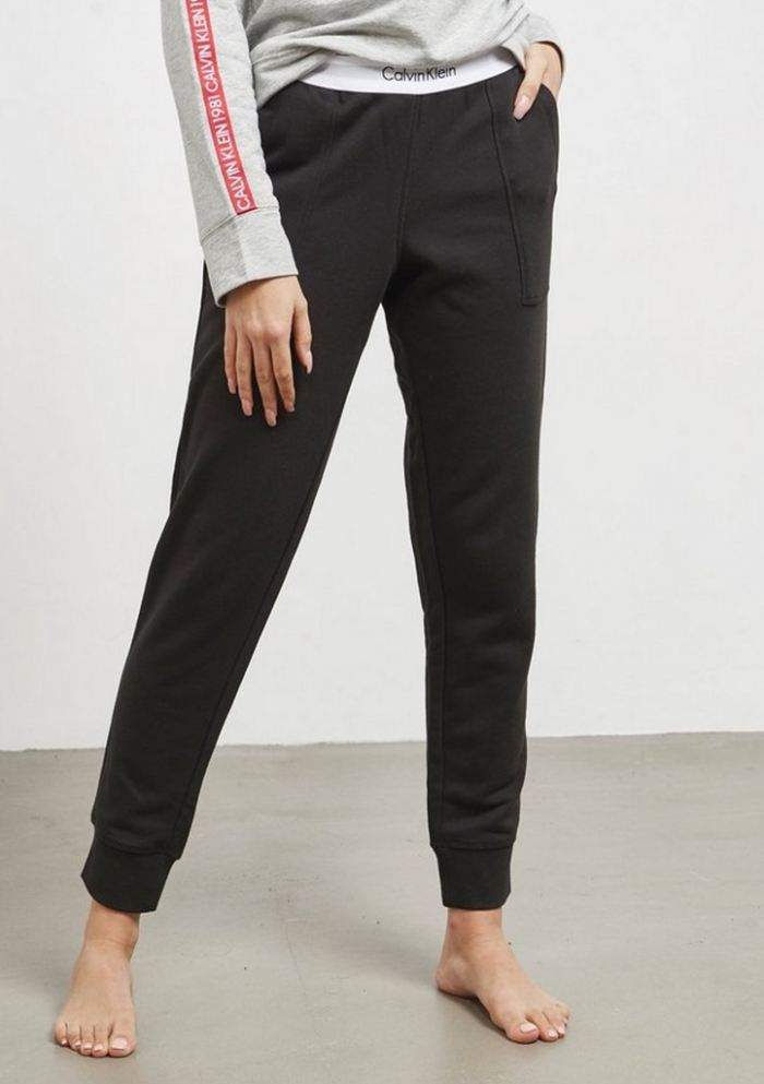 Dámske tepláky Calvin Klein QS5716 L Sivá