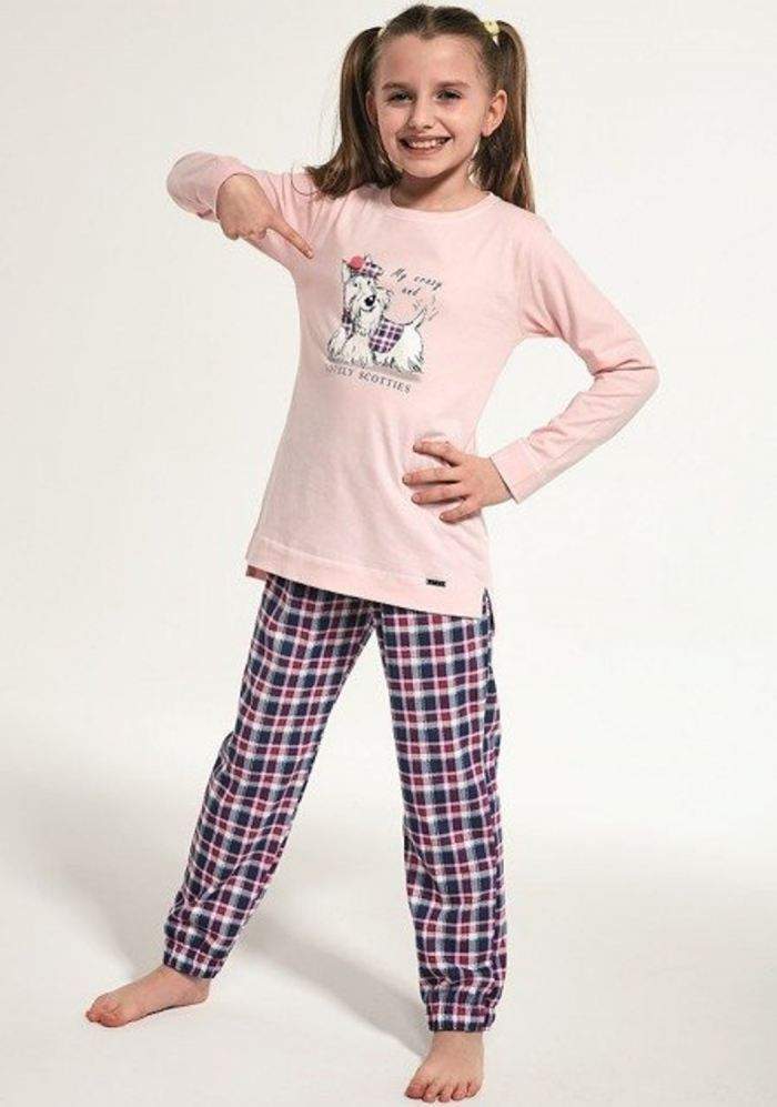 Dievčenské pyžamo Cornette 781/113 122/128 Starorůžová1