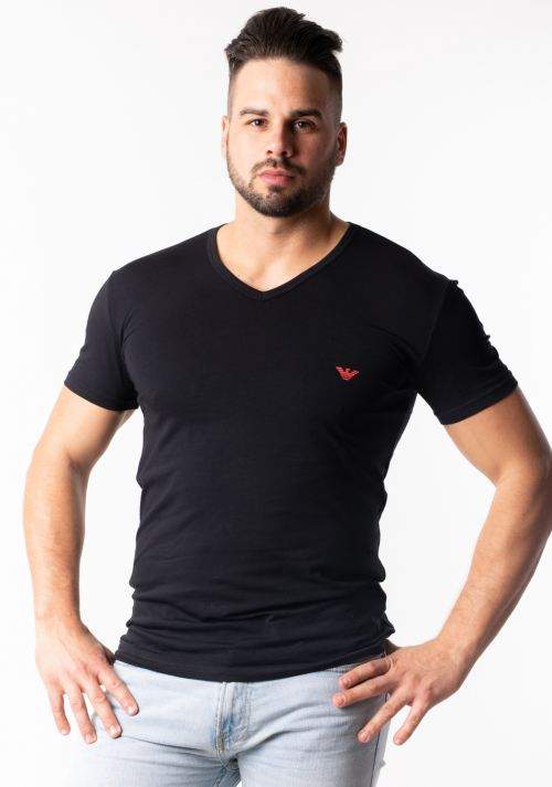 Pánske tričko Emporio Armani 110810 9P723 XL Čierna