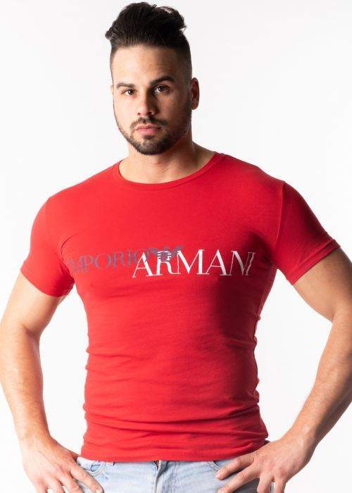 Pánske tričko Emporio Armani 111035 9P516 L Červená