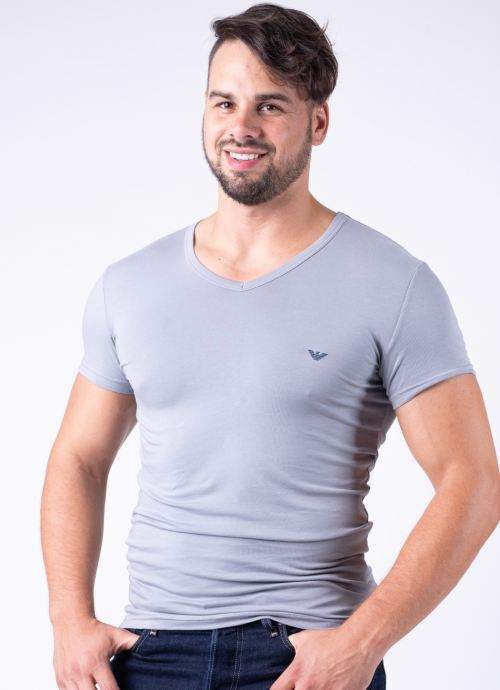 Pánske tričko Emporio Armani 111512 CC717 M Sivá