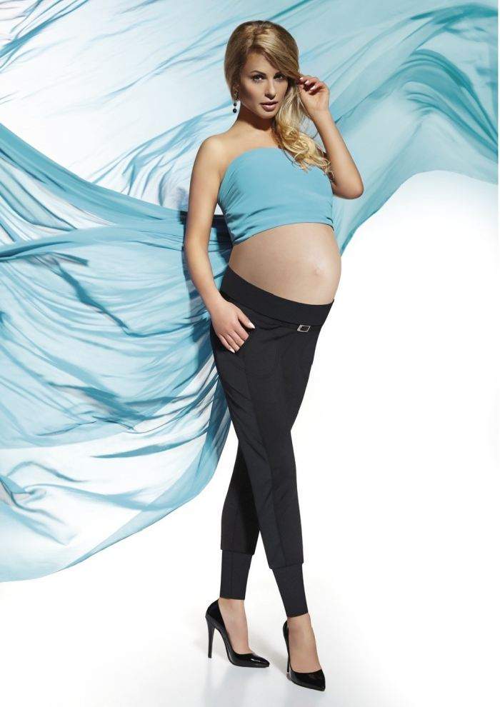 Těhotenské legíny Catrine – Bas Bleu XL Čierna