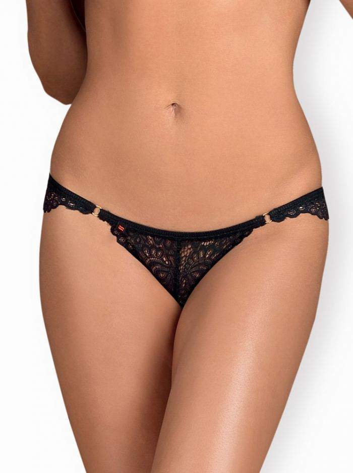 Výjimečné kalhotky Mixty panties – Obsessive S/M Čierna